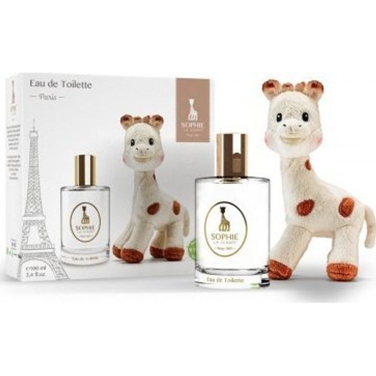 Tootefoto - Sophie la Girafe kinkekarbikomplekt Sophie la Girafe: Sophie La Girafe, kaelkirjak, kogutav pl sis m nguasi, 0+ kuud + Paris, tualettvesi, poistele, 100 ml poistele