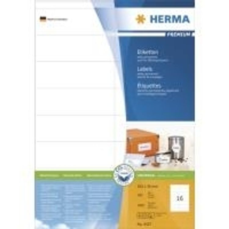 Tootefoto - HERMA Labels white 105x35 SuperPrint 1600 pcs. Valge Iseliimuv printerisilt