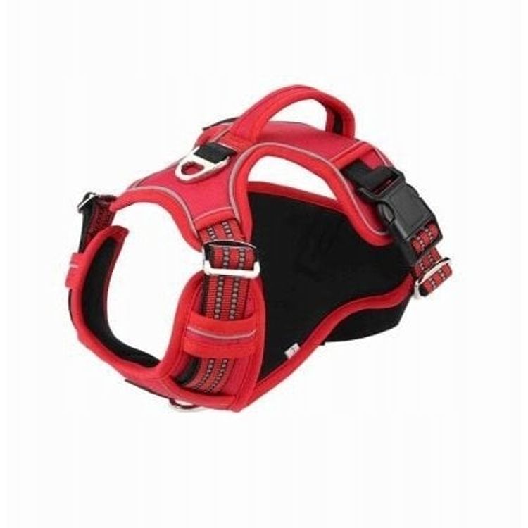 Tootefoto - Rakmed, koerale, punased, Oxford materjalist, L, kaela mberm t 43-60cm/rinna mberm t 47-86cm