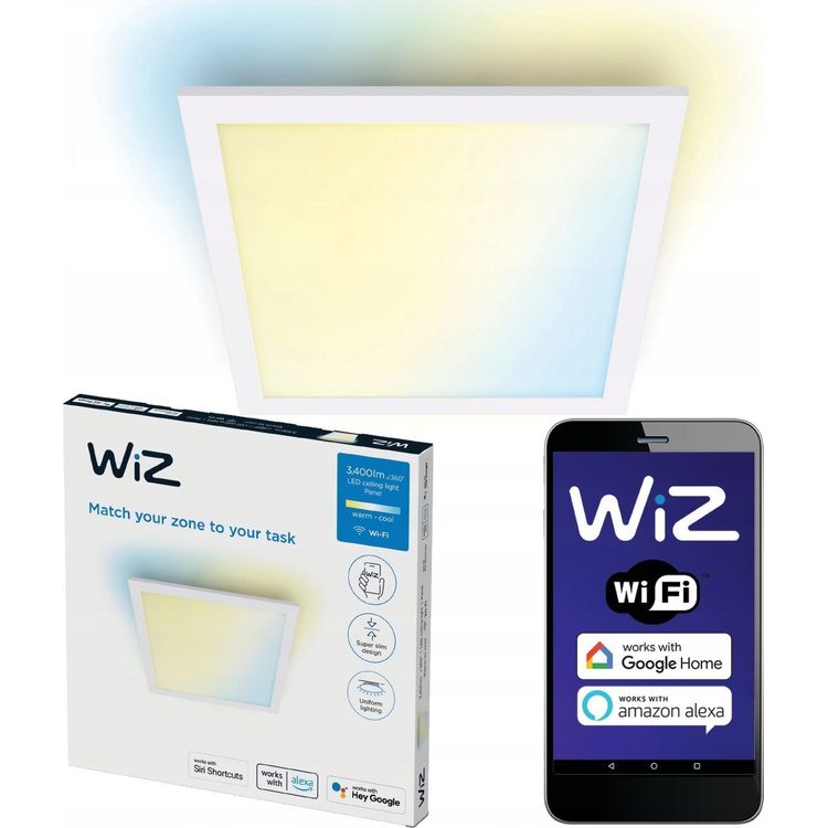Tootefoto - Signify WiZ Panel Deckenleuchte Quadratisch h lestatav valge laelamp 3400lm Wei