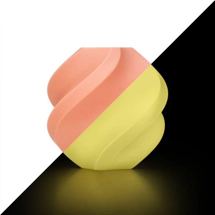 Tootefoto - Filament Bambu Lab Play Glow 1,75mm 1kg - koos korduvkasutatava pooliga - Glow Orange}