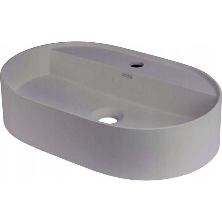 Tootefoto - Umywalka granitowa nablatowa z wysp na bateri - owalna