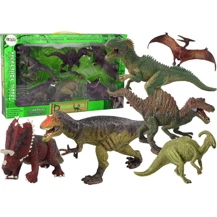 Tootefoto - Tegevusfiguurid Import leantoys suur dinosauruste komplekt, 6tk Actionfiguuri dinosauruste eelajaloolised eksemplarid