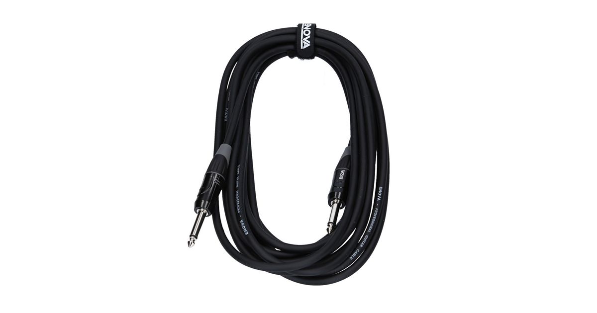 Enova ECA1PLMM25 Instrument Cable, 5m, BLACK, 6.35mm Jack