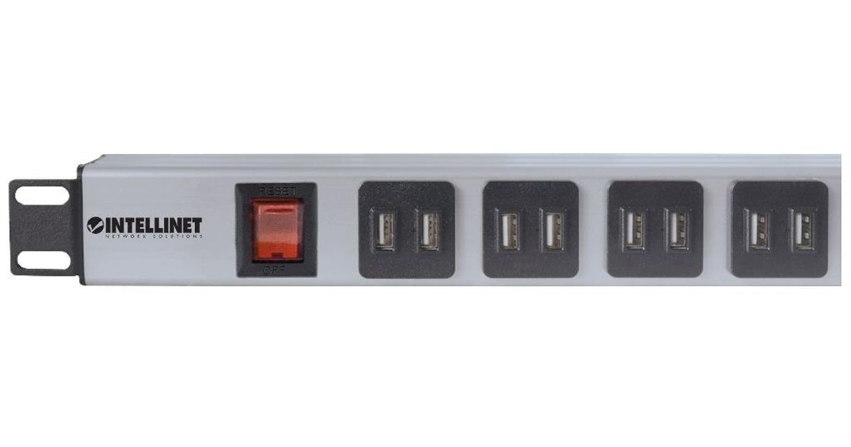 19" Rackmount 16Port USBA Power Distribution Unit (CEE 7/7