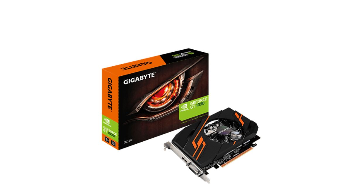 Gigabyte GV N1030OC 2GI graphics card NVIDIA GeForce GT 1030 2 GB