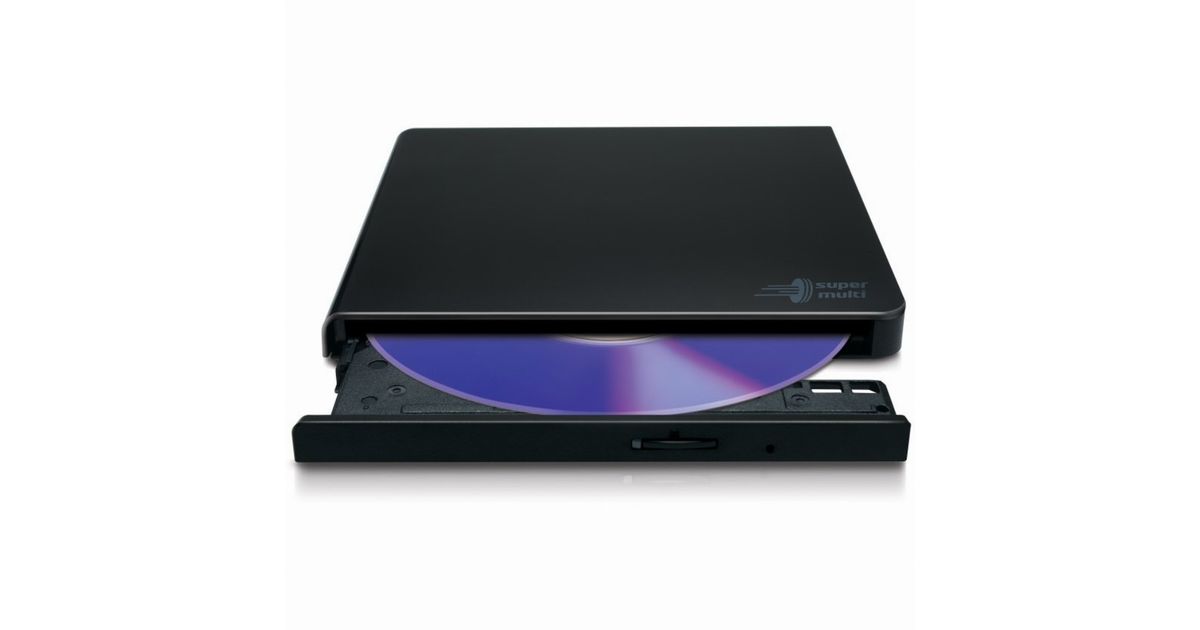 Hitachi-LG Slim Portable DVD-Writer levyasemat DVD±RW Musta - DVD/CD/Blu-Ray  - Tietokoneen Komponentit - MT Shop