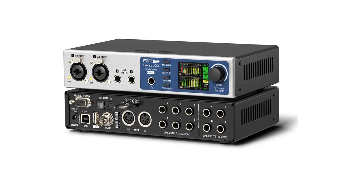 RME Fireface UCX II USB Audio Interface, 40 Channel, 9.5'', USB 2.0, IN