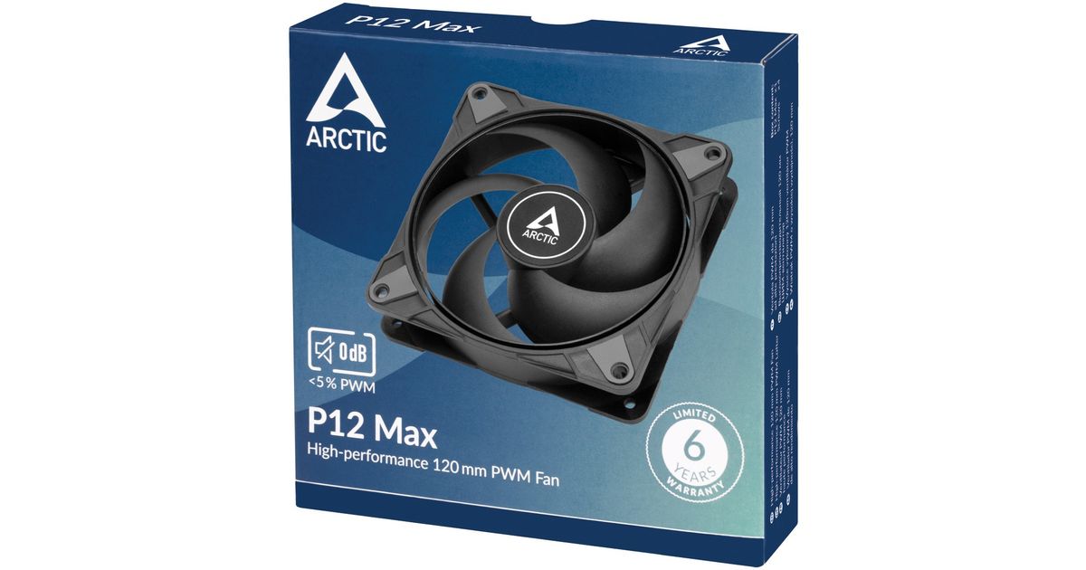 ARCTIC P12 Max - High-performance 120 mm PWM Fan - Case modding