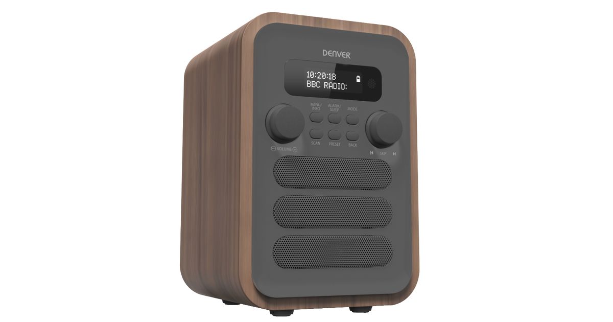 Denver DAB-48GREY radio Personal Digital Grey, Wood - Speakers -  Audio-video - MT Shop